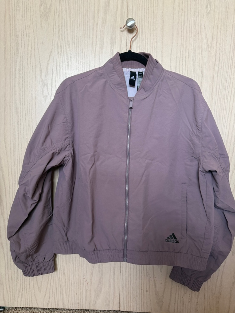 adidas Dusty Mauve Zip-Up Bomber Jacket